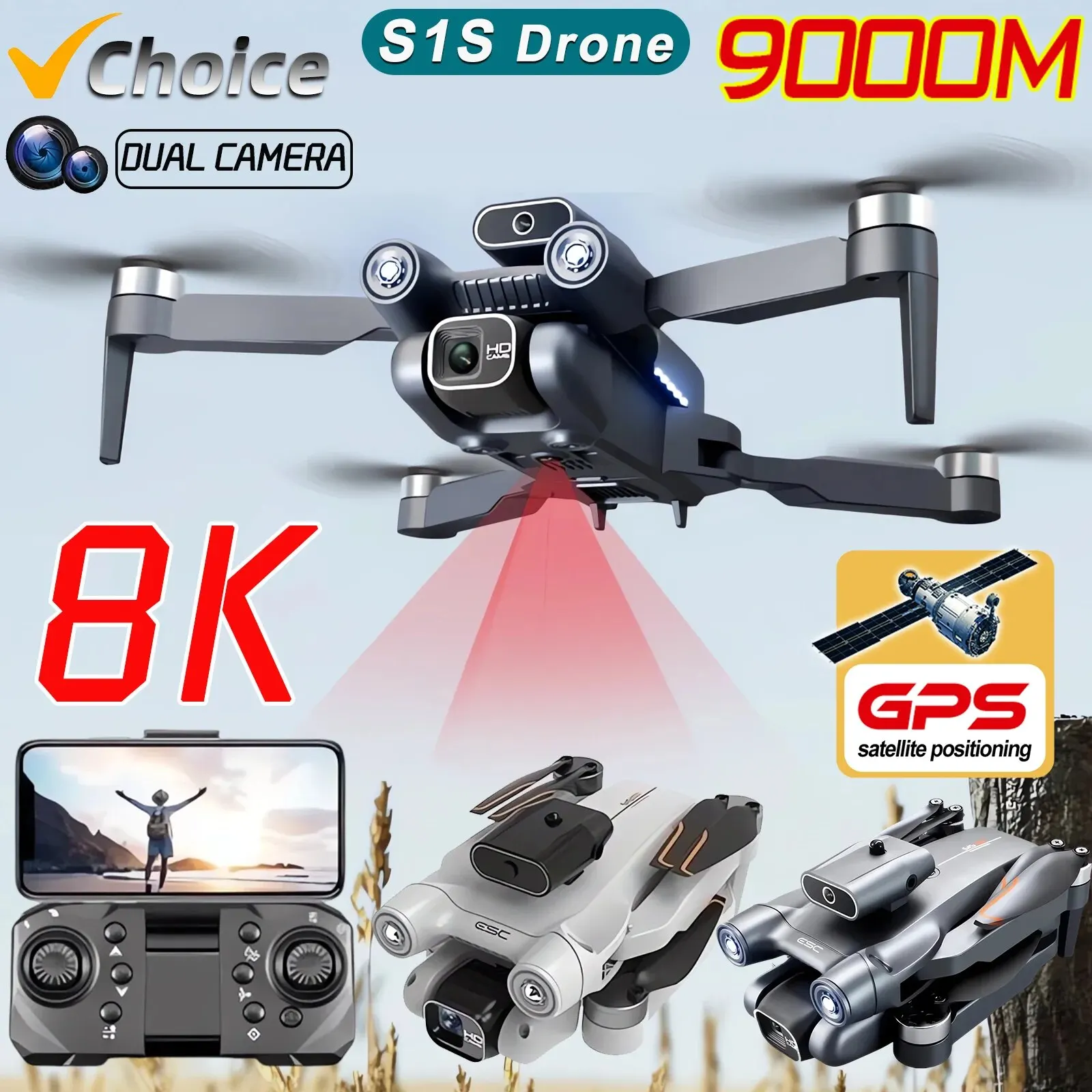 Drone Camera Mount - Nowy S1S 5G GPS Drone Camera