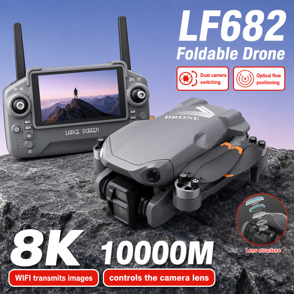 Drone Camera 4K - Zdjęcia lotnicze z drona LF682, 8K