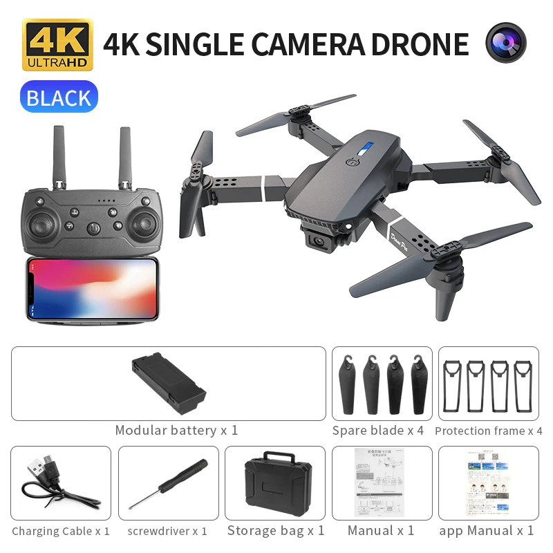 Inteligentny składany dron E88 – Drone Camera Mount recenzja i cena