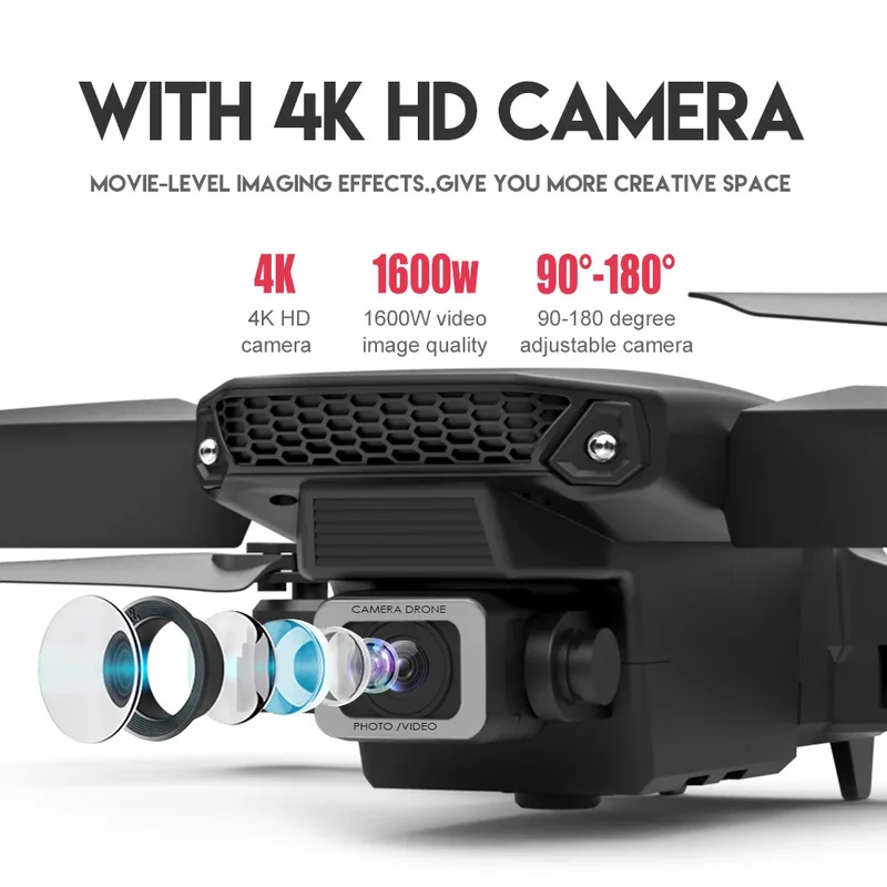 Inteligentny składany dron E88 – Drone Camera Mount recenzja i cena